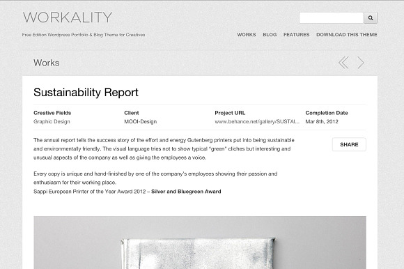 Workality Lite in WordPress Portfolio Themes - product preview 2