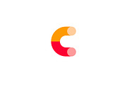 Abstract letter C logo design