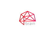 Brain smart mind maze logo