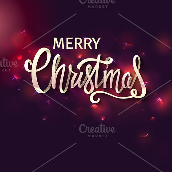 Merry Christmas card with lettering. in Illustrations - product preview 1