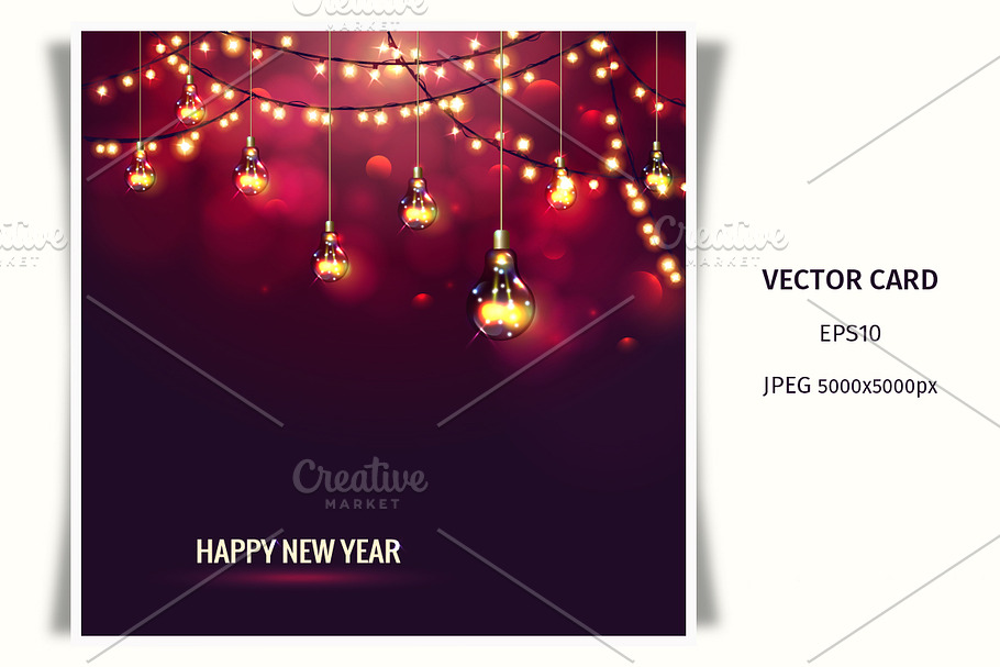 New Year card in Illustrations - product preview 8