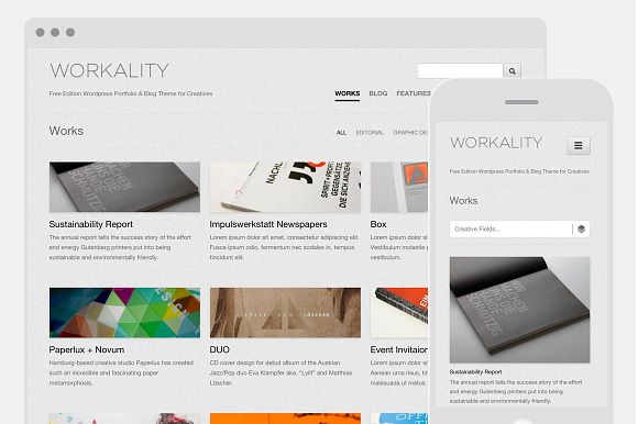 Workality Lite in WordPress Portfolio Themes - product preview 3