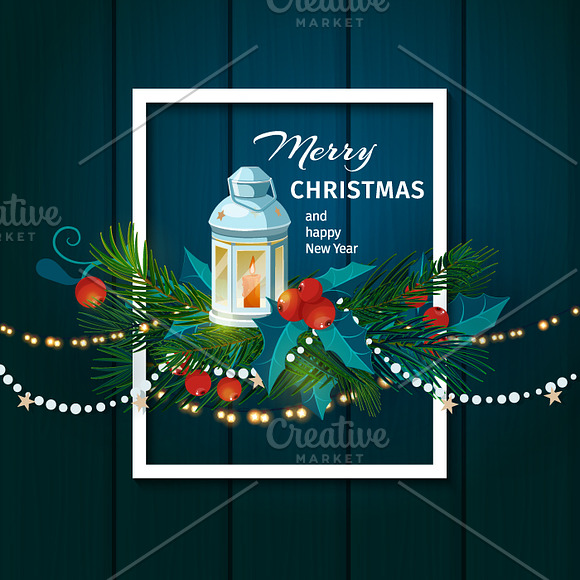 Christmas and New Year card in Illustrations - product preview 1