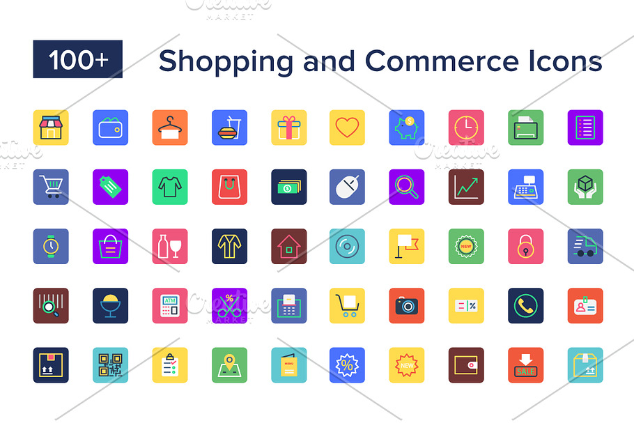 100+ Shopping and Commerce Icons