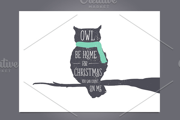 "Owl Be Home" Christmas Greeting