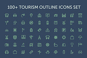 100+ Tourism Outline Icons Set