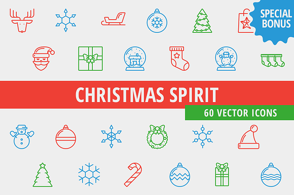 Sale: Christmas Line Icons + Bonus! in Graphics - product preview 4