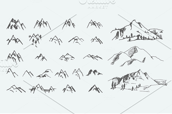 Pack of 12 mountains logo, 62 icons in Logo Icons - product preview 2