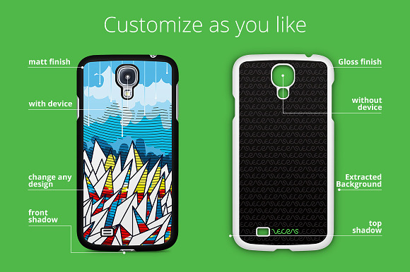Galaxy S4 2dCase Back Mock-up in Product Mockups - product preview 1