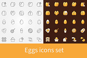 Vector eggs icons set