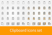 Vector clipboard icons set