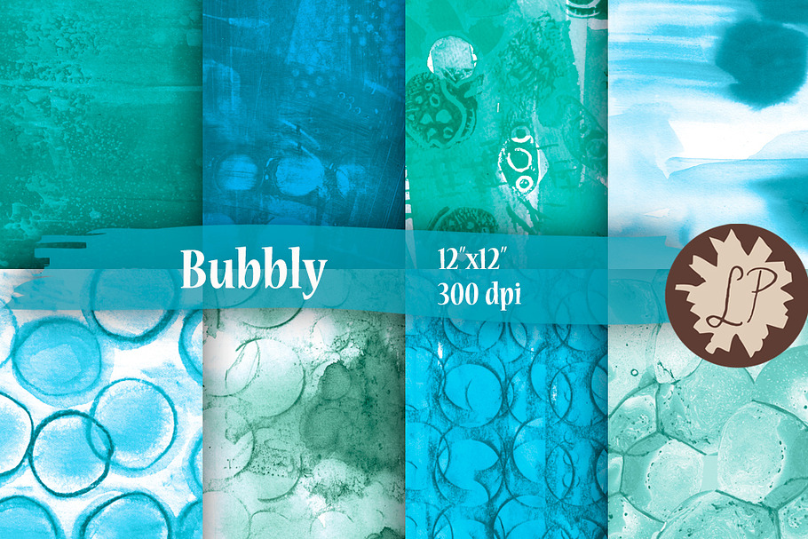 Bubbles Painted Papers in Patterns - product preview 8