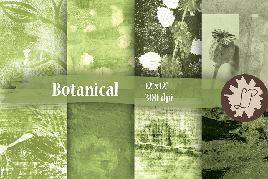 Botanical Painted Papers in Patterns - product preview 8