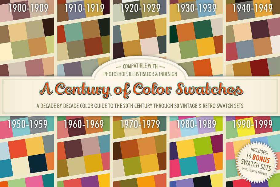 A Century of Color Swatches + Bonus in Photoshop Color Palettes - product preview 8