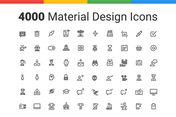 4000 Material Design Icons - NOVA in Graphics - product preview 9