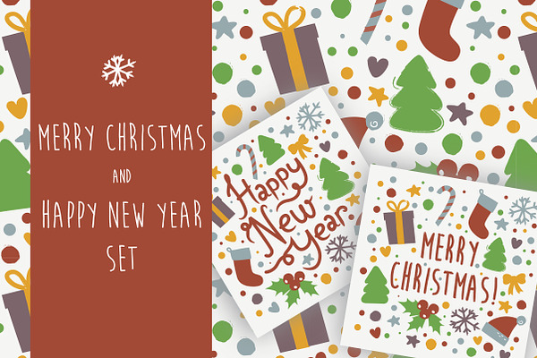 Merry Christmas and New Year set
