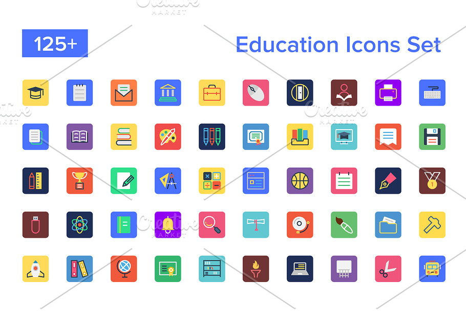125+ Education Icons Set
