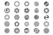 25 Abstract circle symbols