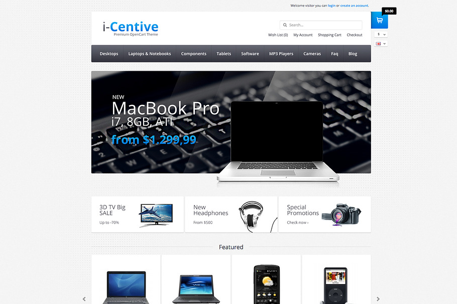 i-Centive - OpenCart Template in OpenCart Themes - product preview 8