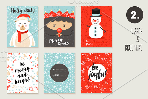 Christmas hand made celebration PACK in Card Templates - product preview 2
