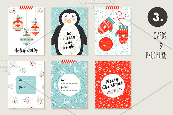 Christmas hand made celebration PACK in Card Templates - product preview 3