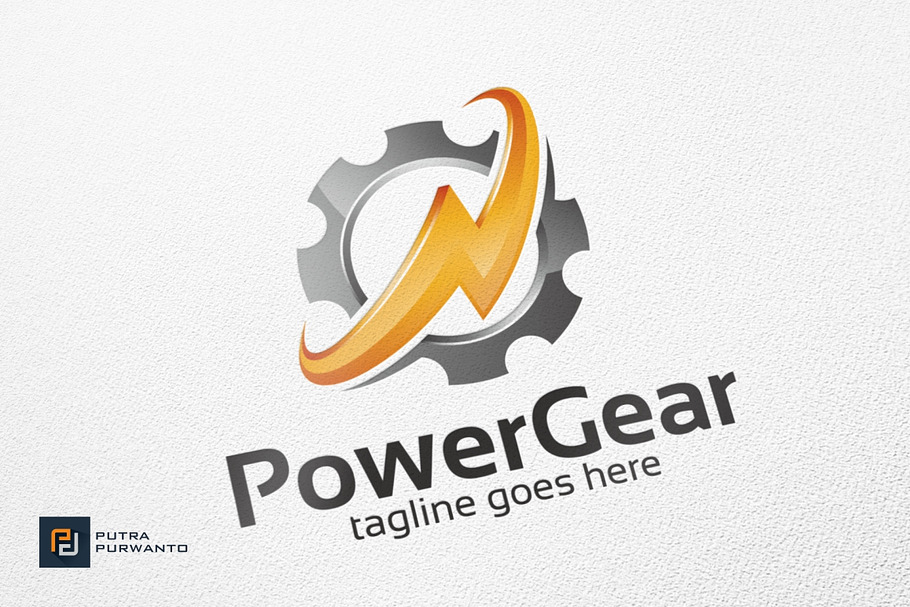 Power Gear / Industrial - Logo in Logo Templates - product preview 8