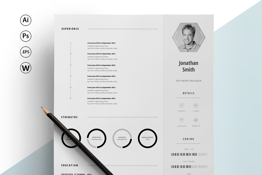 Resume / CV - "Elegance" in Resume Templates - product preview 8