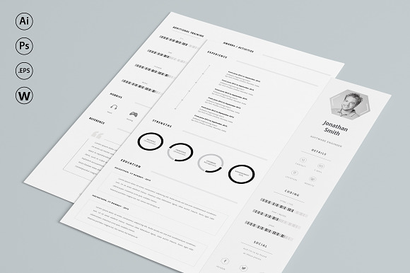 Resume / CV - "Elegance" in Resume Templates - product preview 4