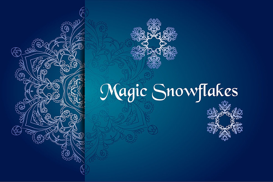 №62 Magic snowflakes in Card Templates - product preview 8
