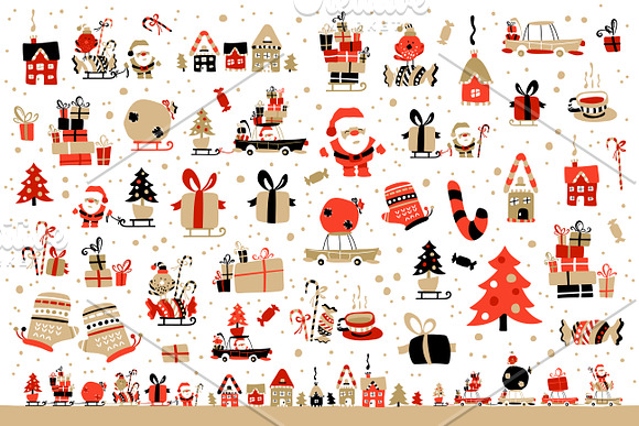 Merry Christmas Cliparts in Objects - product preview 1