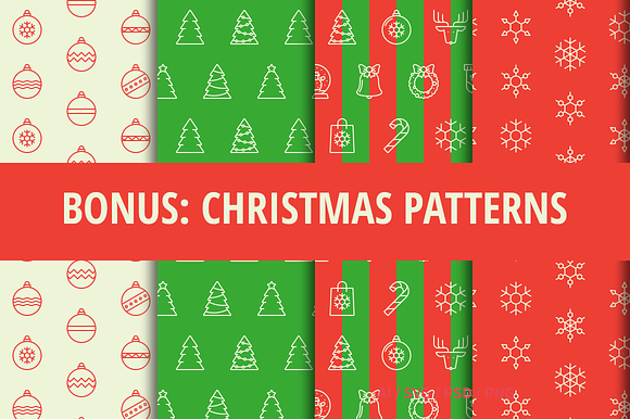 Sale: 60 Christmas Icons + Bonus! in Graphics - product preview 1