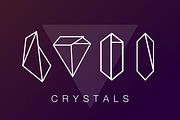 Crystals icons & patterns