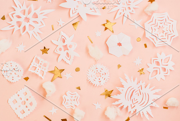 Christmas bundle paper snowflakes in Textures - product preview 8