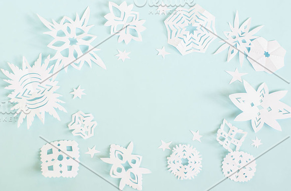 Christmas bundle paper snowflakes in Textures - product preview 10