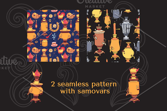 Russian Tea Tradition - vector set in Objects - product preview 2