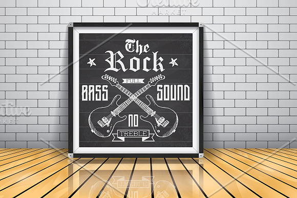 Mockup Framed White and Chalkboard in Product Mockups - product preview 3