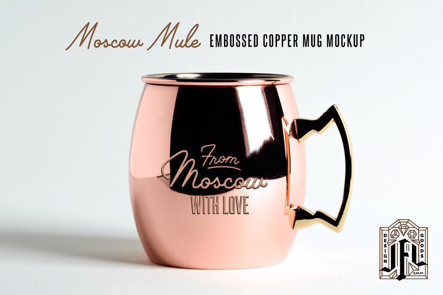 Moscow Mule Emboss Copper Mug Mockup in Graphics - product preview 8