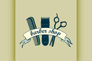 Vintage Barber Shop Label