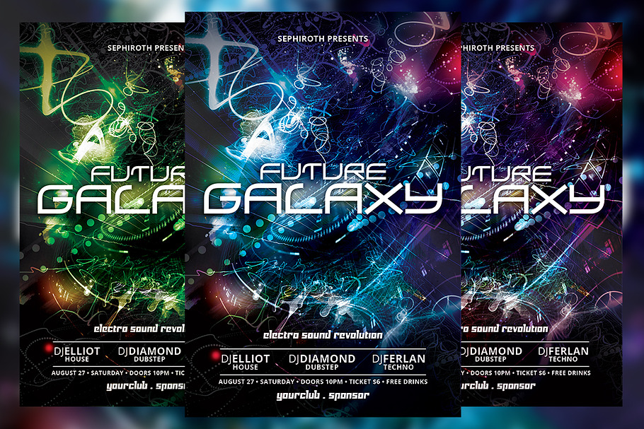 Future Galaxy in Flyer Templates - product preview 8