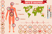 Medical anatomy a men - infographics
