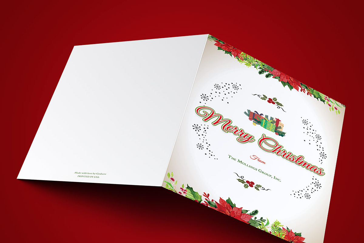 Vintage Christmas Greeting Card in Templates - product preview 8