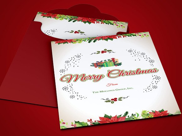 Vintage Christmas Greeting Card in Templates - product preview 2