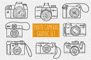 Photo Cameras Graphic Set