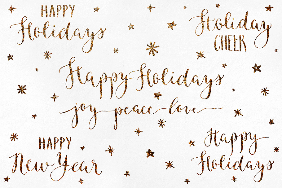 Holiday Calligraphy Overlays 1  in Illustrations - product preview 8