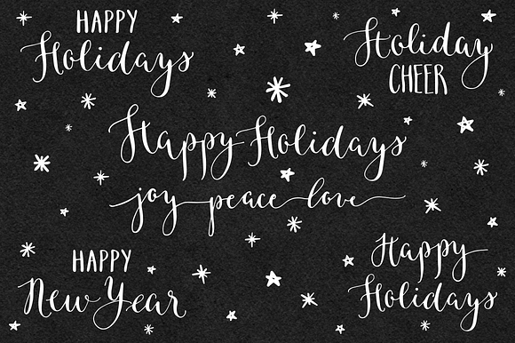 Holiday Calligraphy Overlays 1  in Illustrations - product preview 3