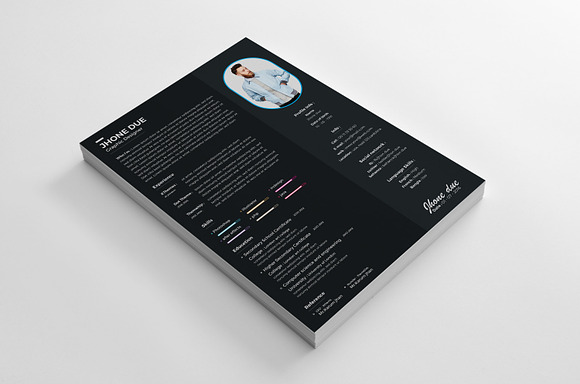 Flat Resume in Resume Templates - product preview 1