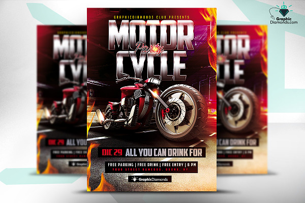 Motorcycle Flyer Party