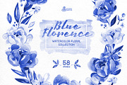 Blue Florence. Floral Collection