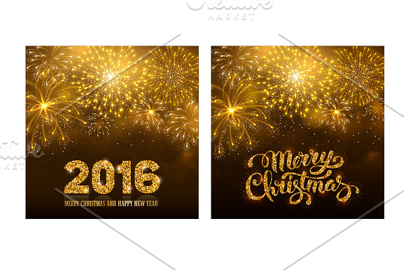 Christmas card set in Postcard Templates - product preview 1