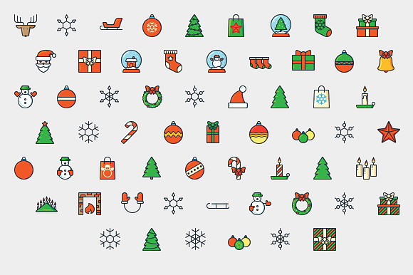 Sale: Christmas Spirit 165 icons in Graphics - product preview 1